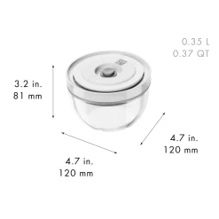 Bol sous vide S / 12 cm, Verre, Transparent