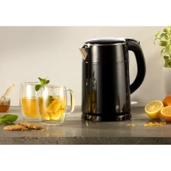 Bouilloire électrique, 1,25 l, Noir mat