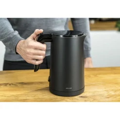Bouilloire électrique, 1 l, Noir mat