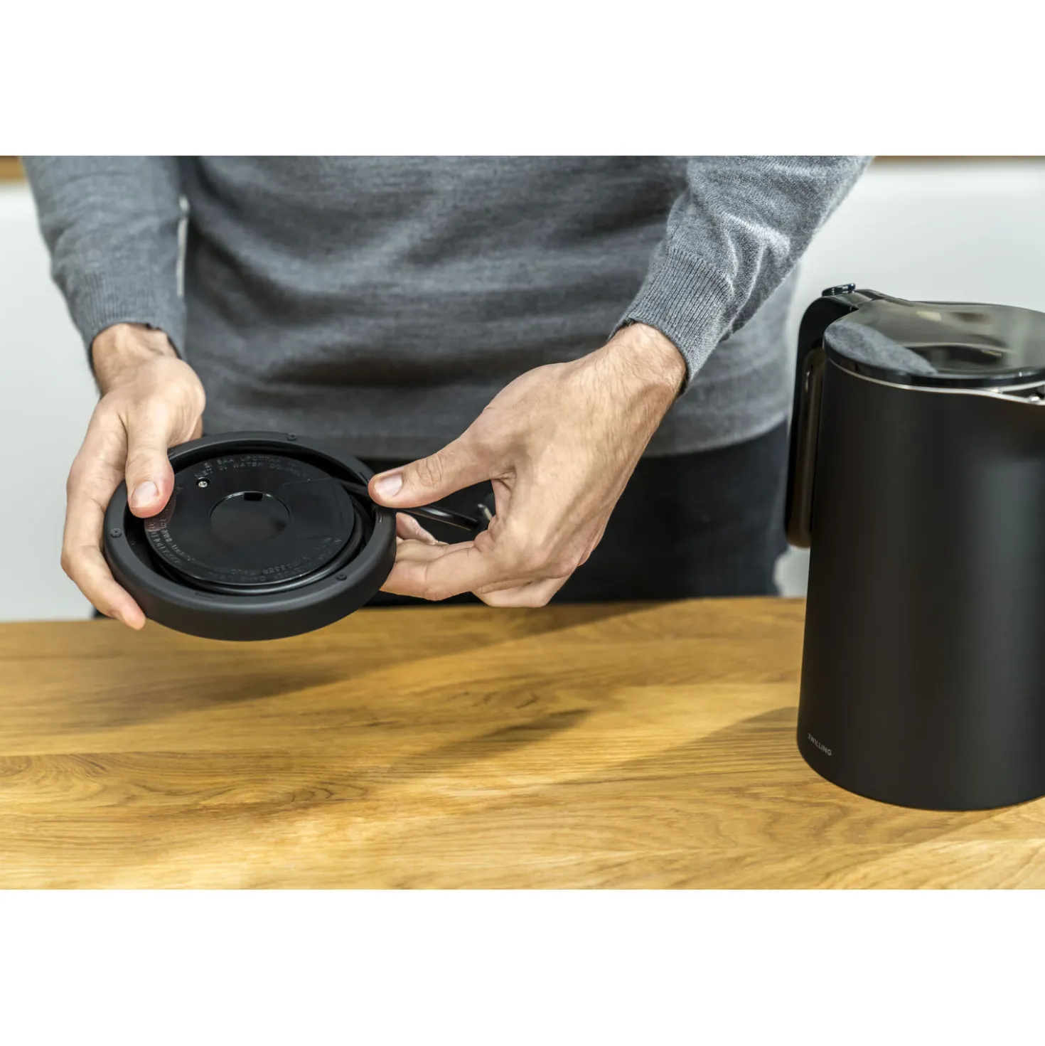 Bouilloire électrique, 1 l, Noir mat