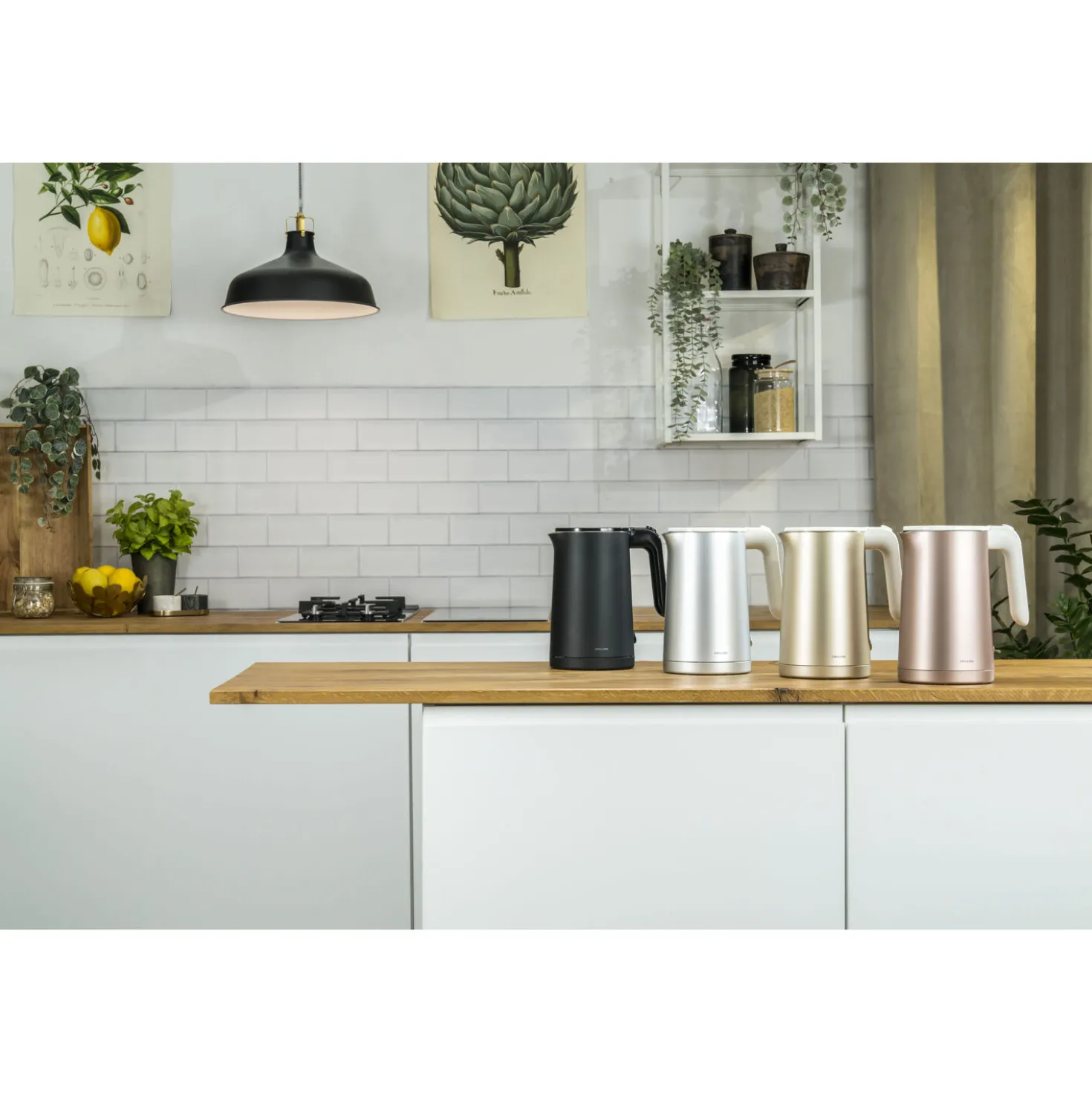 Bouilloire électrique, 1 l, Noir mat