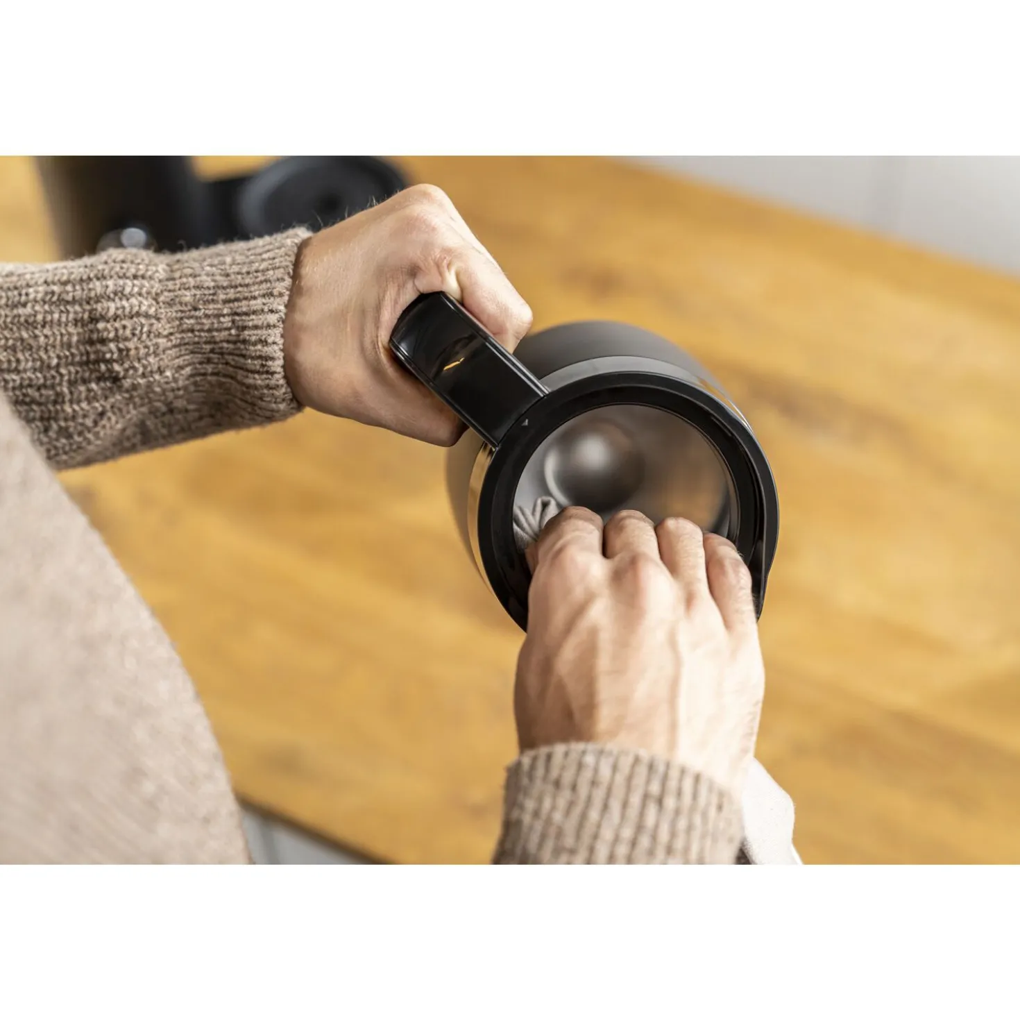 Cafetière avec filtre thermos, 1,25 l, Noir mat