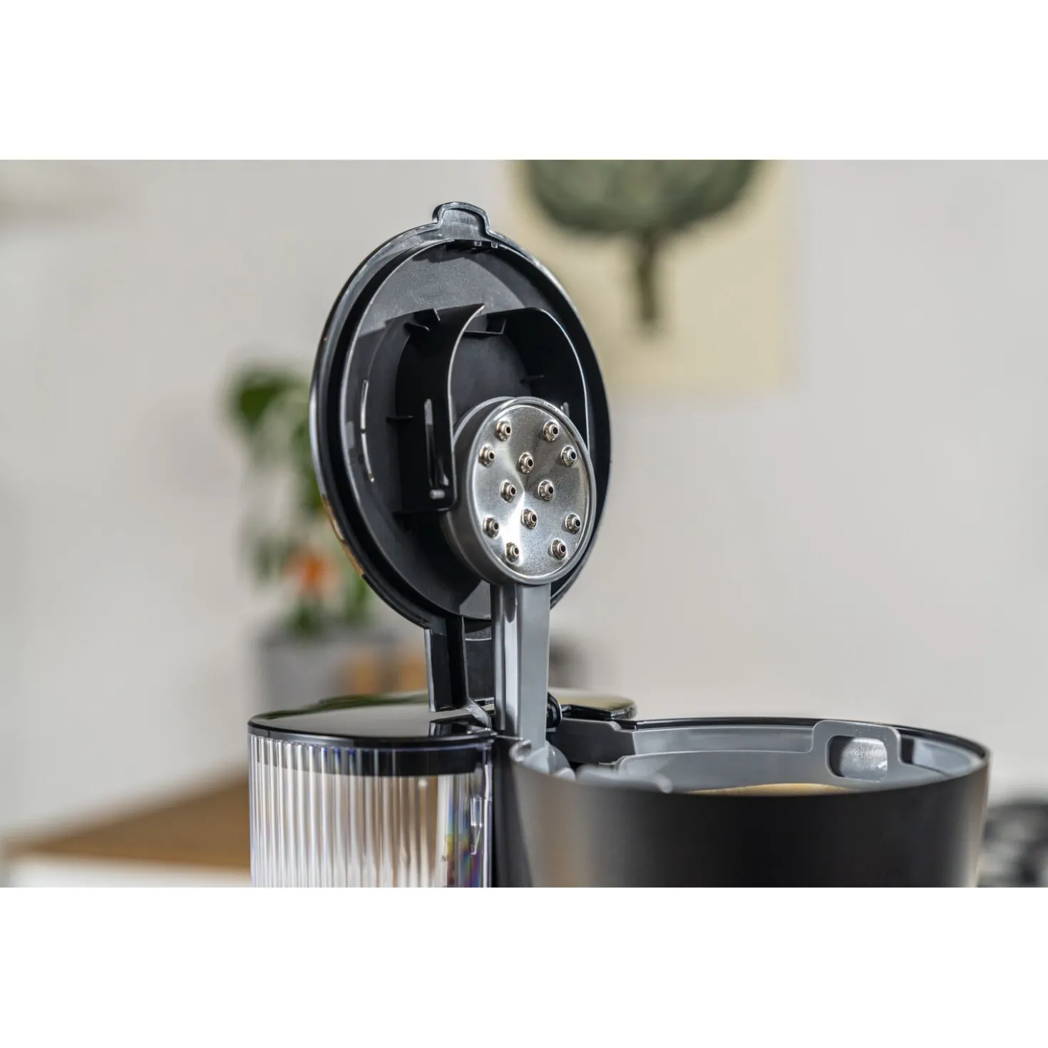 Cafetière avec filtre thermos, 1,25 l, Noir mat