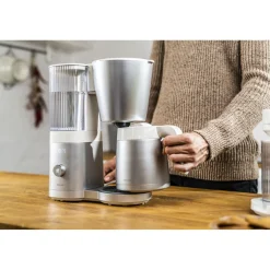 Cafetière avec filtre thermos, 1,25 l, Blanc argenté
