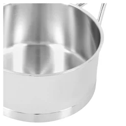 Casserole avec couvercle 16 cm, Inox 18/10, Argent
