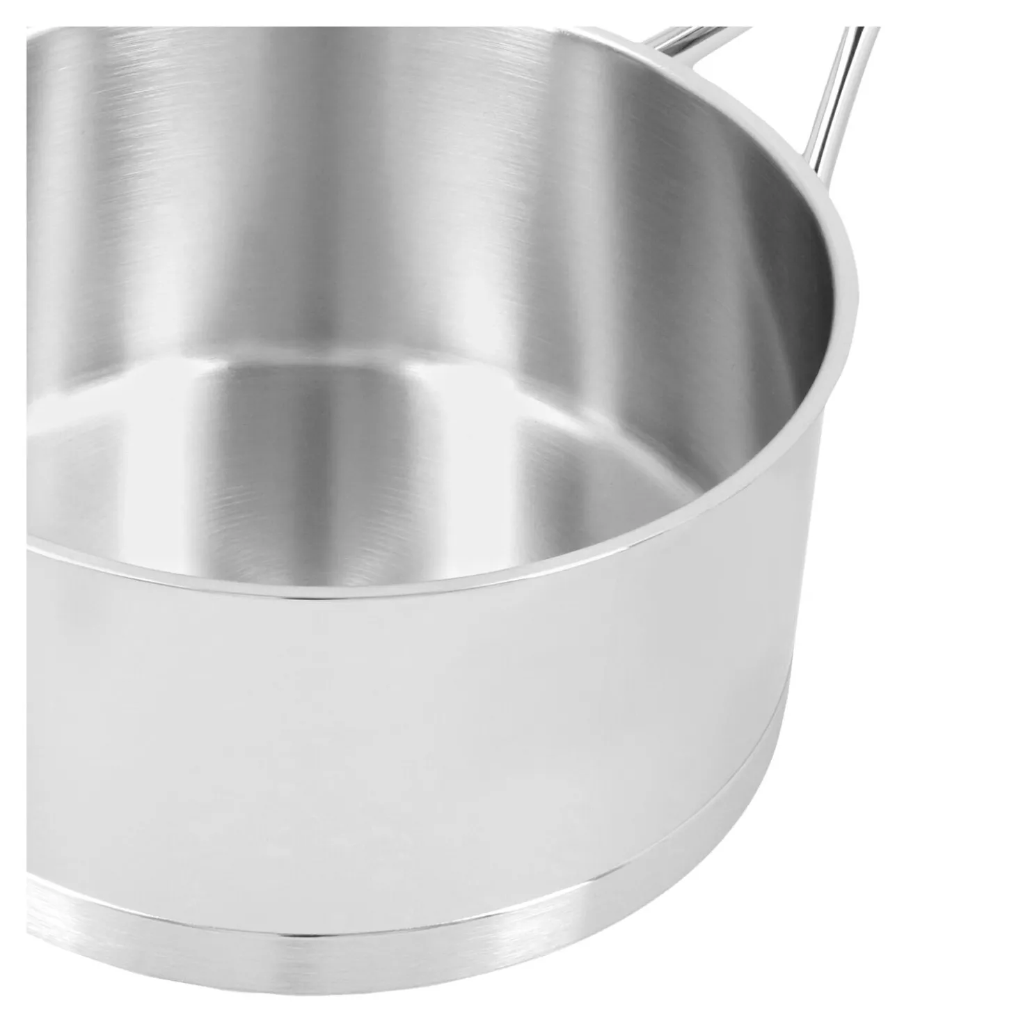 Casserole avec couvercle 20 cm, Inox 18/10, Argent