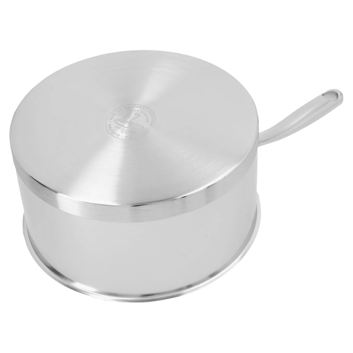 Casserole avec couvercle 20 cm, Inox 18/10, Argent