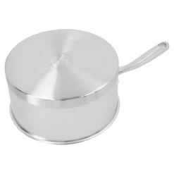 Casserole avec couvercle 18 cm, Inox 18/10, Argent