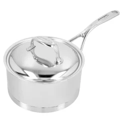 Casserole avec couvercle 18 cm, Inox 18/10, Argent