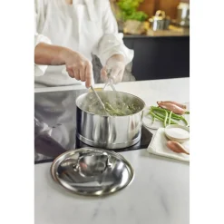 Casserole avec couvercle 18 cm, Inox 18/10, Argent