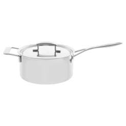 Casserole avec couvercle 22 cm, Inox 18/10, Argent