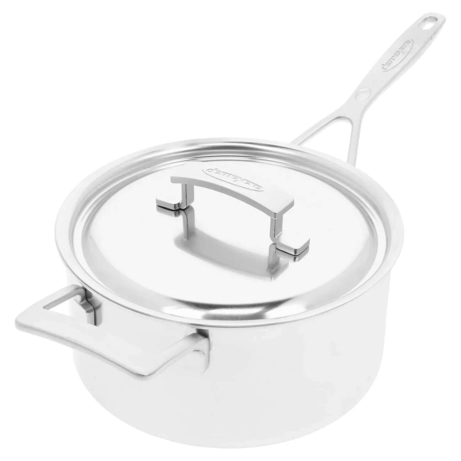 Casserole avec couvercle 22 cm, Inox 18/10, Argent