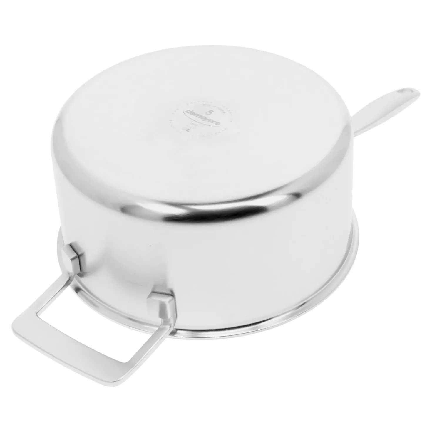 Casserole avec couvercle 22 cm, Inox 18/10, Argent
