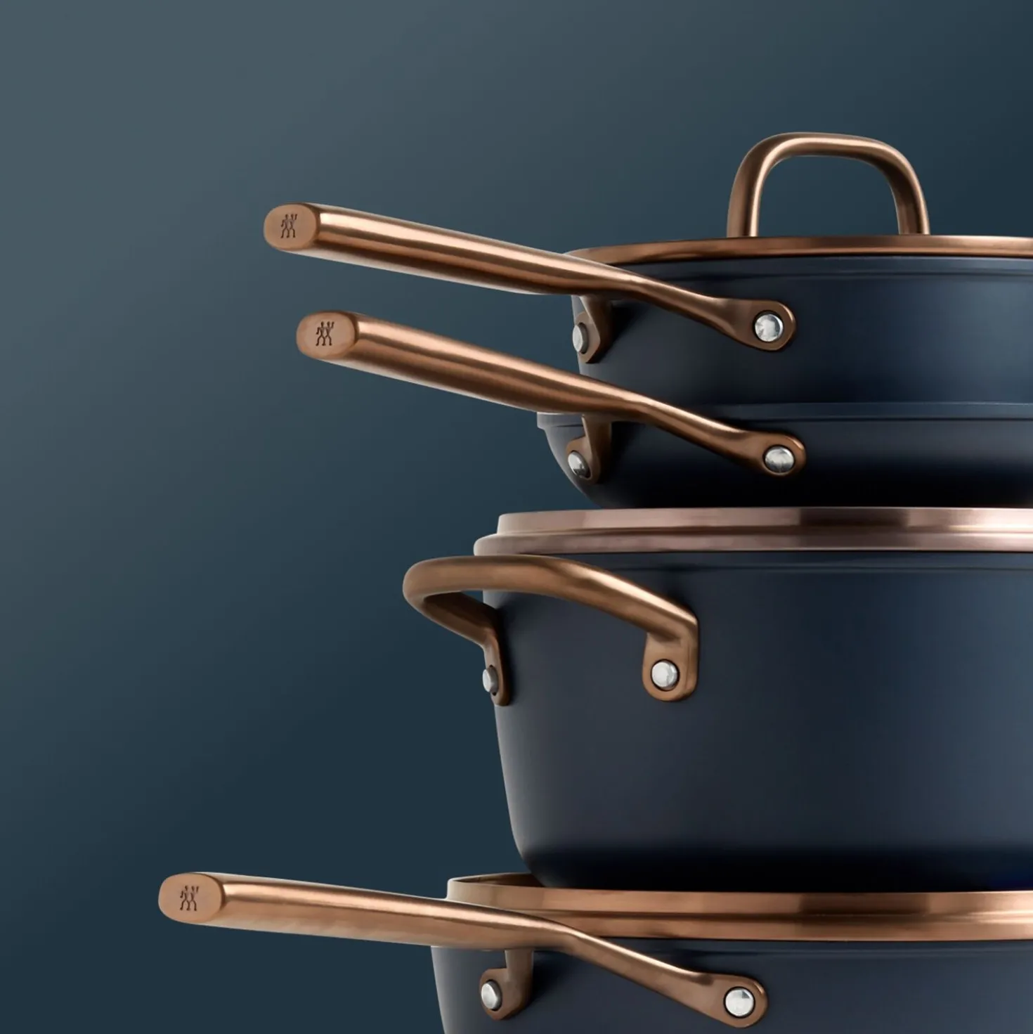 Casserole avec couvercle en verre 18 cm, Aluminium, Bleu