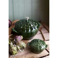 Cocotte 22 cm, Artichaut, Basilic, Fonte