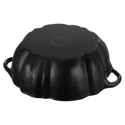 Cocotte 24 cm, Citrouille, Noir mat, Fonte