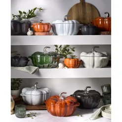 Cocotte 24 cm, Citrouille, Noir mat, Fonte