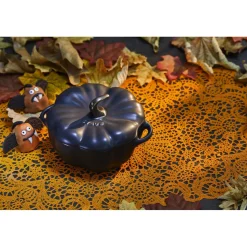 Cocotte 12 cm, Citrouille, Noir mat, Céramique