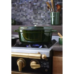 Cocotte 33 cm, Ovale, Basilic, Fonte