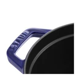 Cocotte 31 cm, Ovale, Bleu intense, Fonte