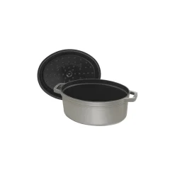 Cocotte 29 cm, Ovale, Gris graphite, Fonte