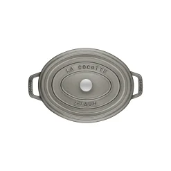 Cocotte 15 cm, Ovale, Gris graphite, Fonte