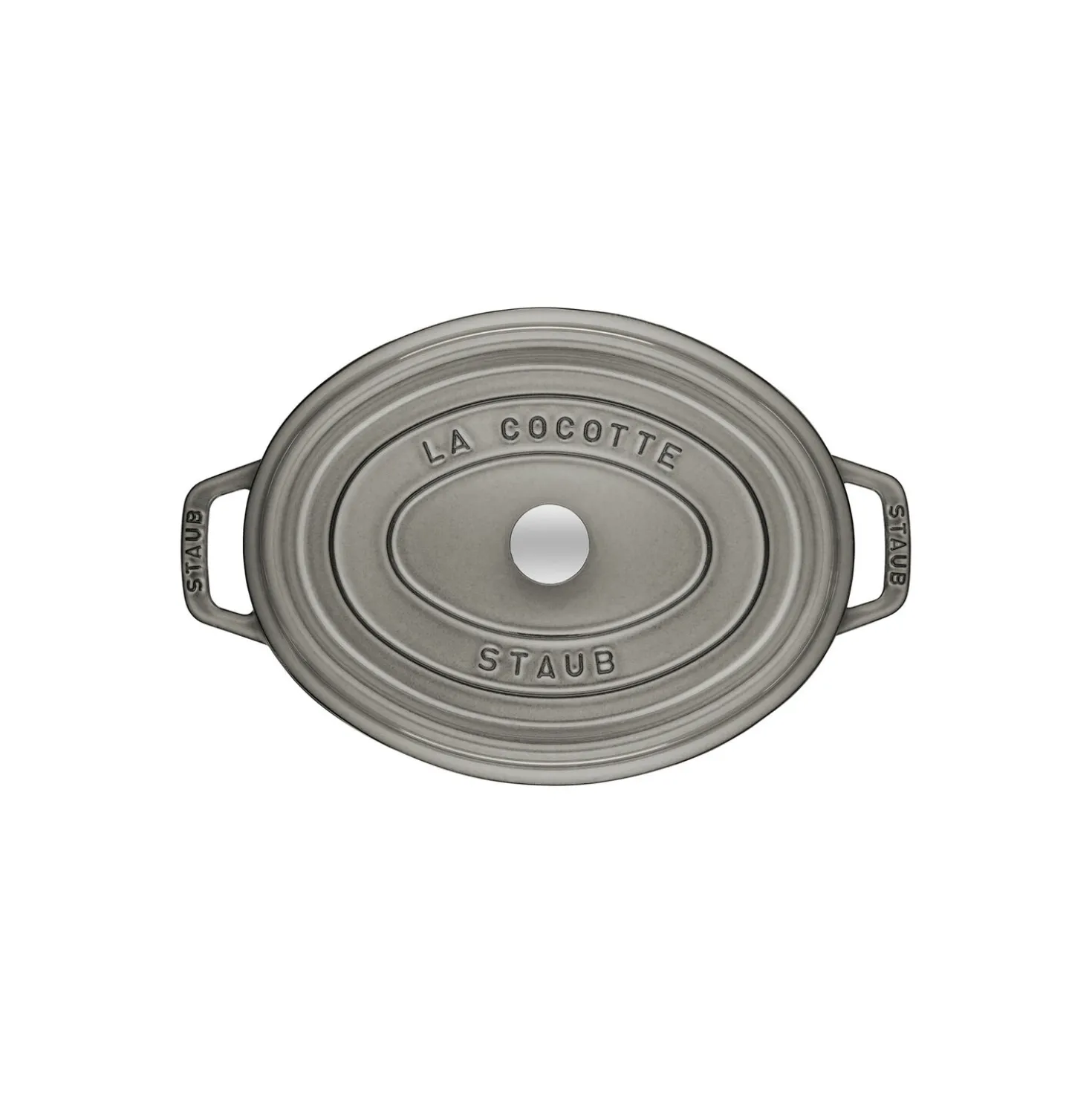 Cocotte 23 cm, Ovale, Gris graphite, Fonte