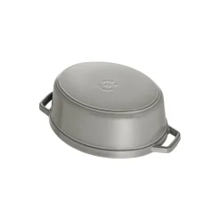 Cocotte 17 cm, Ovale, Gris graphite, Fonte
