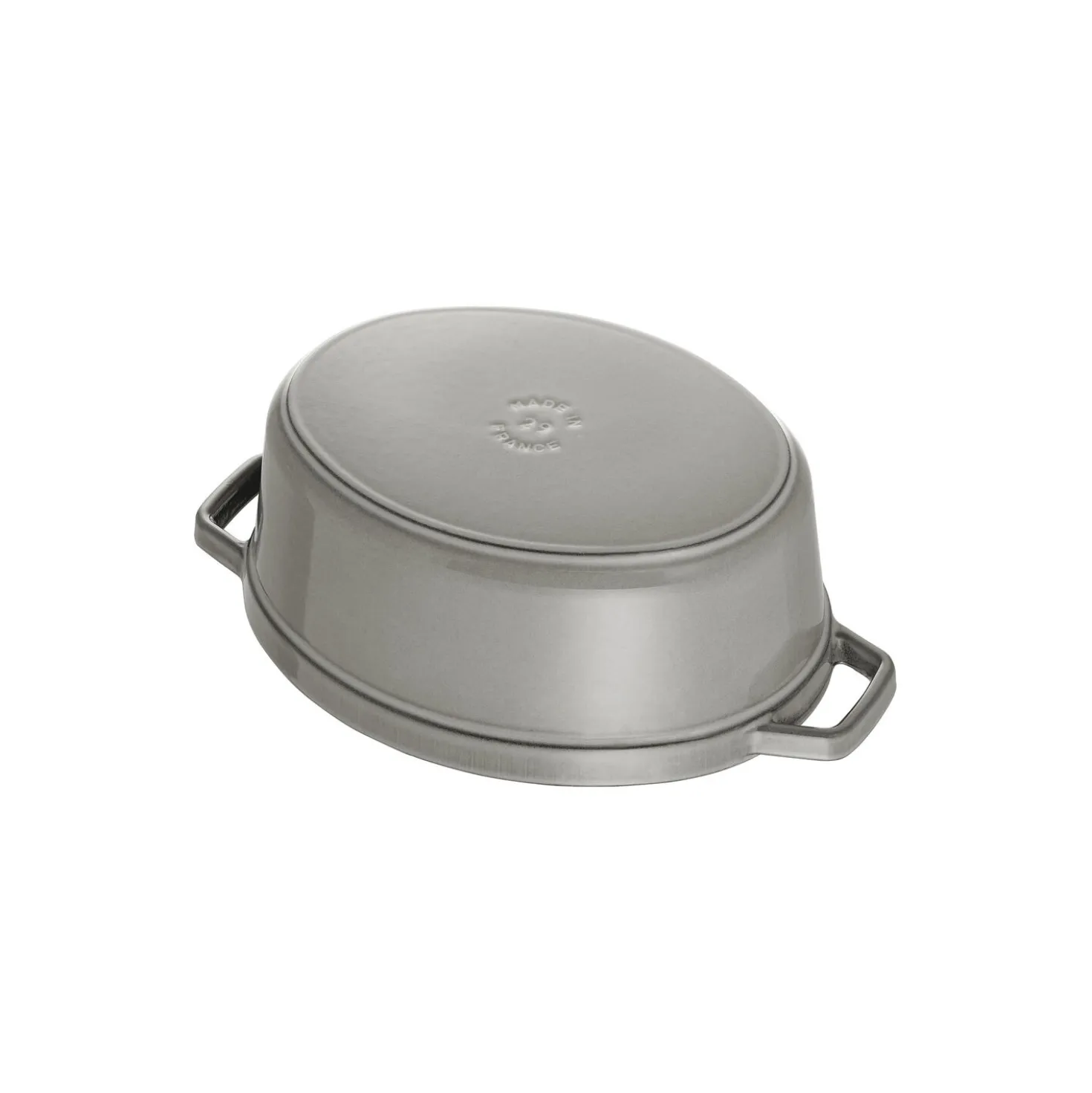 Cocotte 17 cm, Ovale, Gris graphite, Fonte