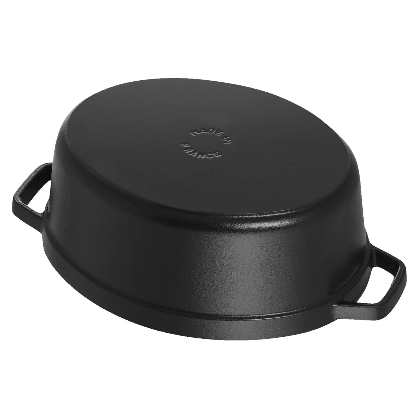 Cocotte 29 cm, Ovale, Noir mat, Fonte