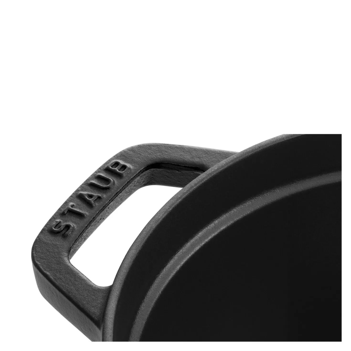 Cocotte 17 cm, Ovale, Noir mat, Fonte