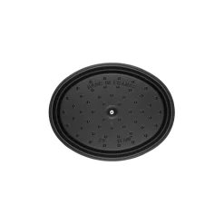 Cocotte 17 cm, Ovale, Noir mat, Fonte