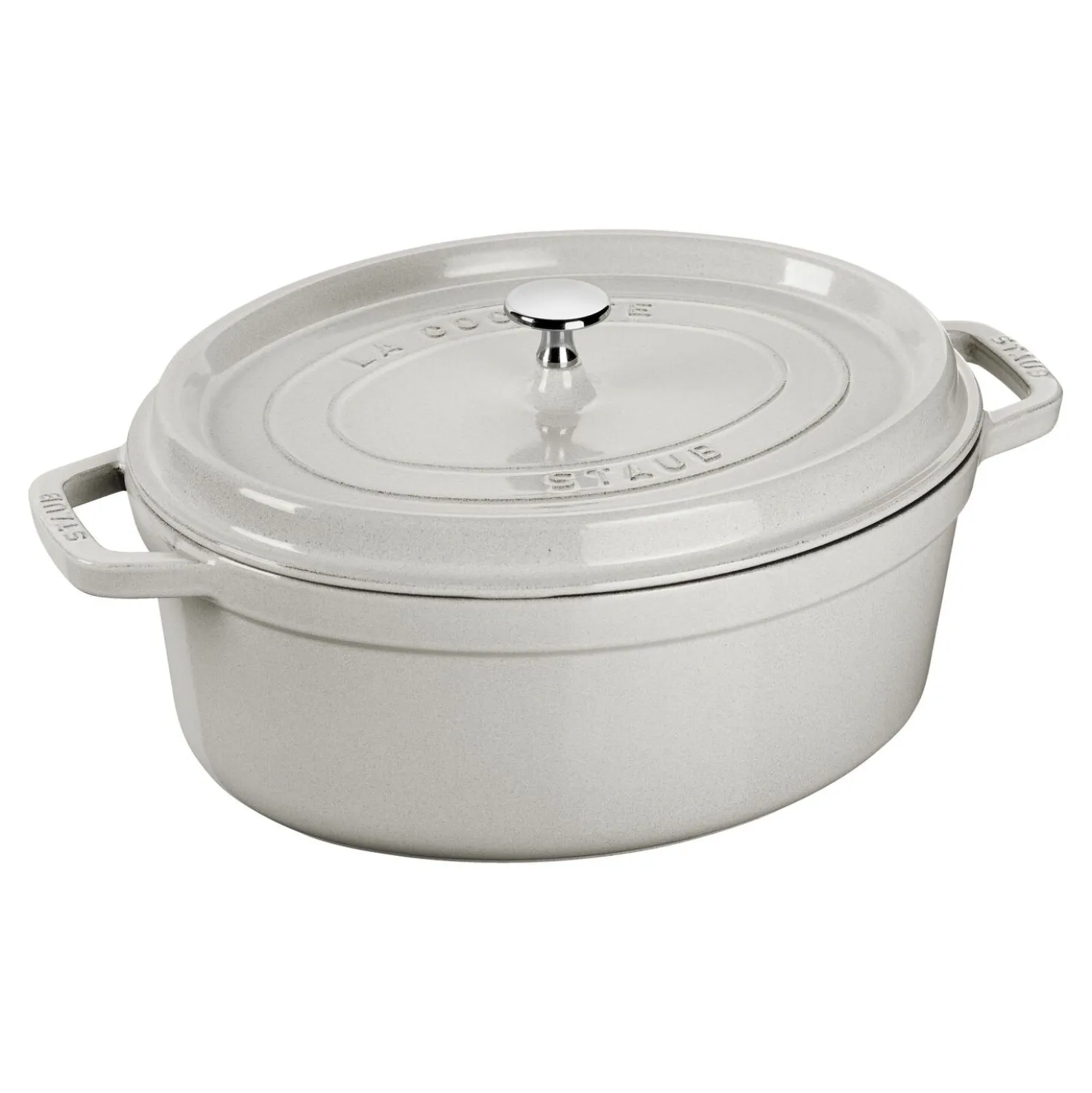 Cocotte 33 cm, Ovale, Truffe blanche, Fonte
