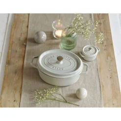Cocotte 23 cm, Ovale, Truffe blanche, Fonte