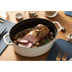 Cocotte 31 cm, Ovale, Truffe blanche, Fonte