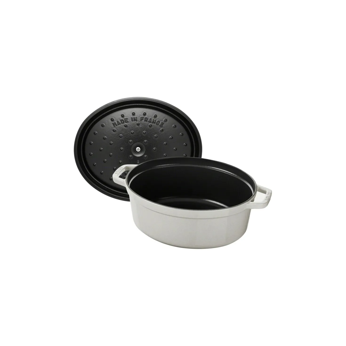 Cocotte 29 cm, Ovale, Truffe blanche, Fonte