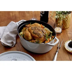Cocotte 29 cm, Ovale, Truffe blanche, Fonte
