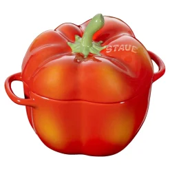 Cocotte 11 cm, Poivron, Orange et rouge, Céramique