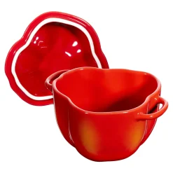 Cocotte 11 cm, Poivron, Orange et rouge, Céramique