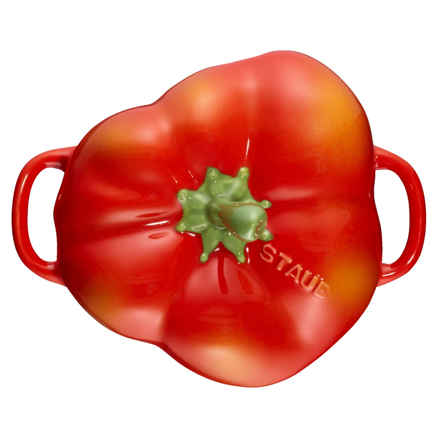 Cocotte 11 cm, Poivron, Orange et rouge, Céramique