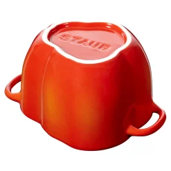 Cocotte 11 cm, Poivron, Orange et rouge, Céramique