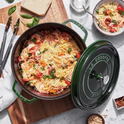 Cocotte 28 cm, Rond(e), Basilic, Fonte
