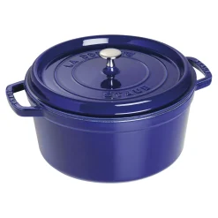 Cocotte 28 cm, Rond(e), Bleu intense, Fonte
