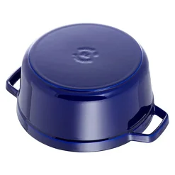 Cocotte 30 cm, Rond(e), Bleu intense, Fonte