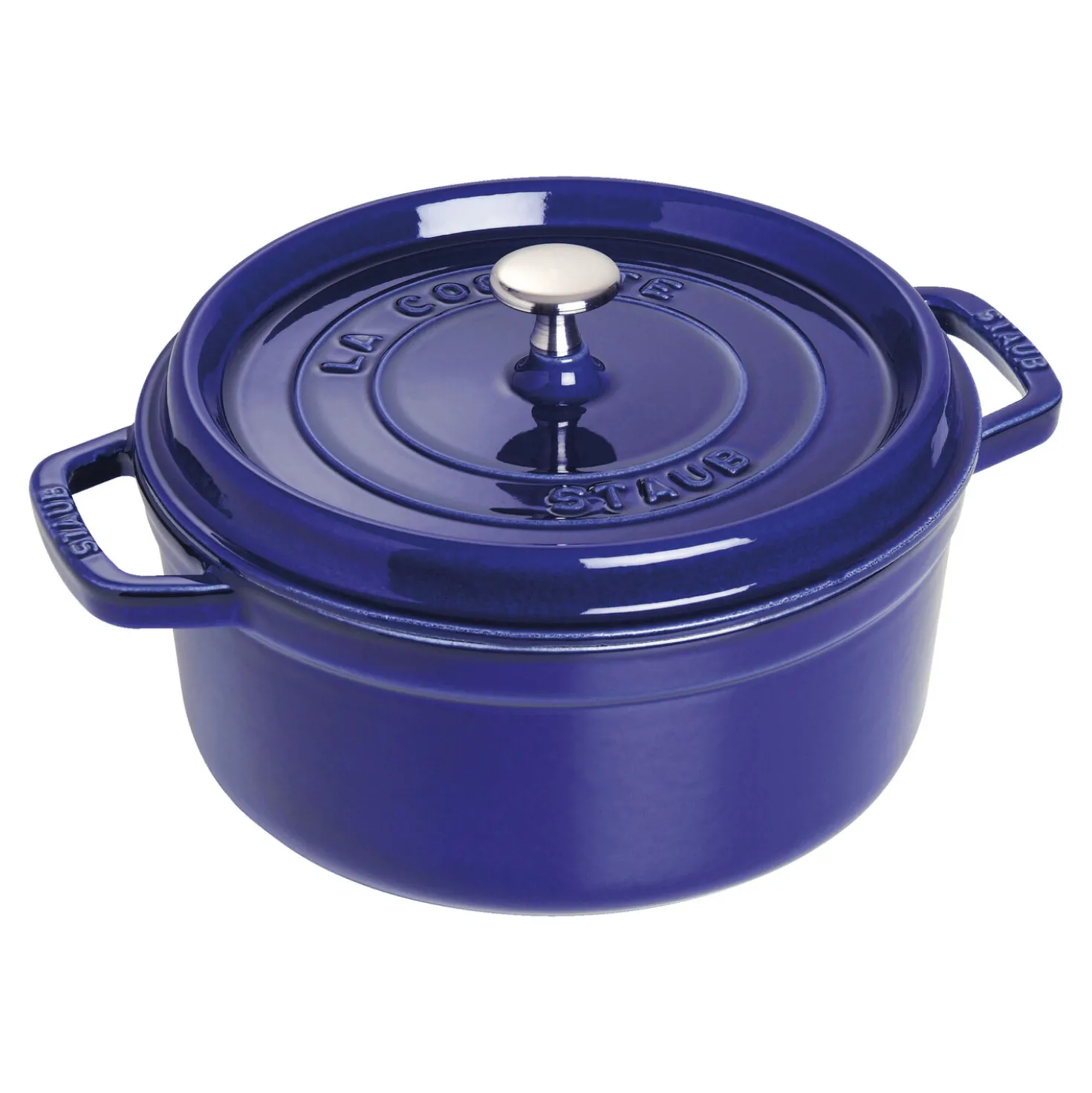 Cocotte 26 cm, Rond(e), Bleu intense, Fonte