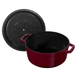 Cocotte 26 cm, Rond(e), Bordeaux, Fonte