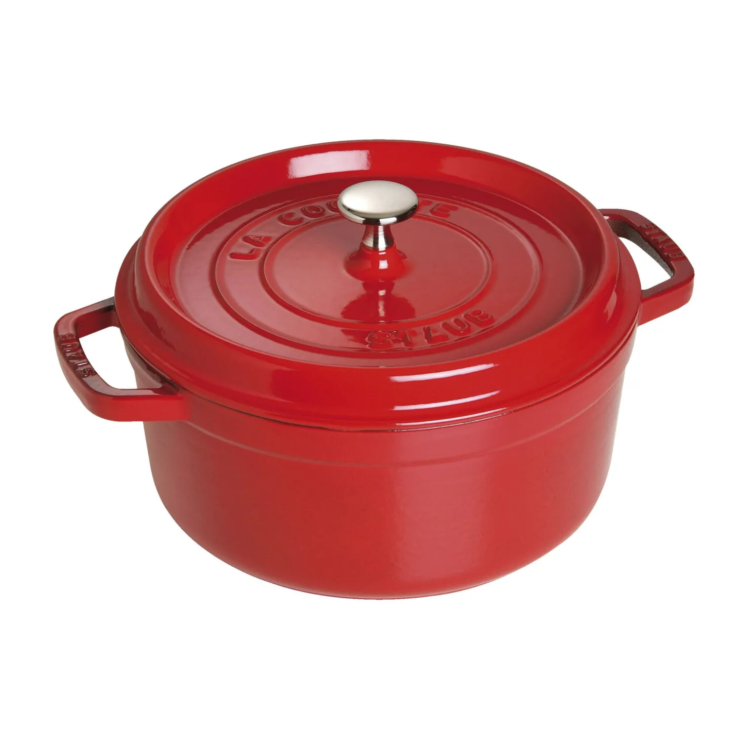 Cocotte 26 cm, Rond(e), Cerise, Fonte