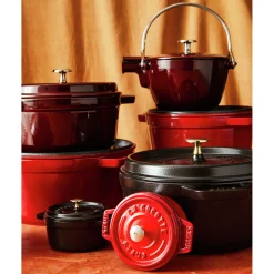 Cocotte 26 cm, Rond(e), Cerise, Fonte