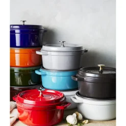 Cocotte 26 cm, Rond(e), Cerise, Fonte