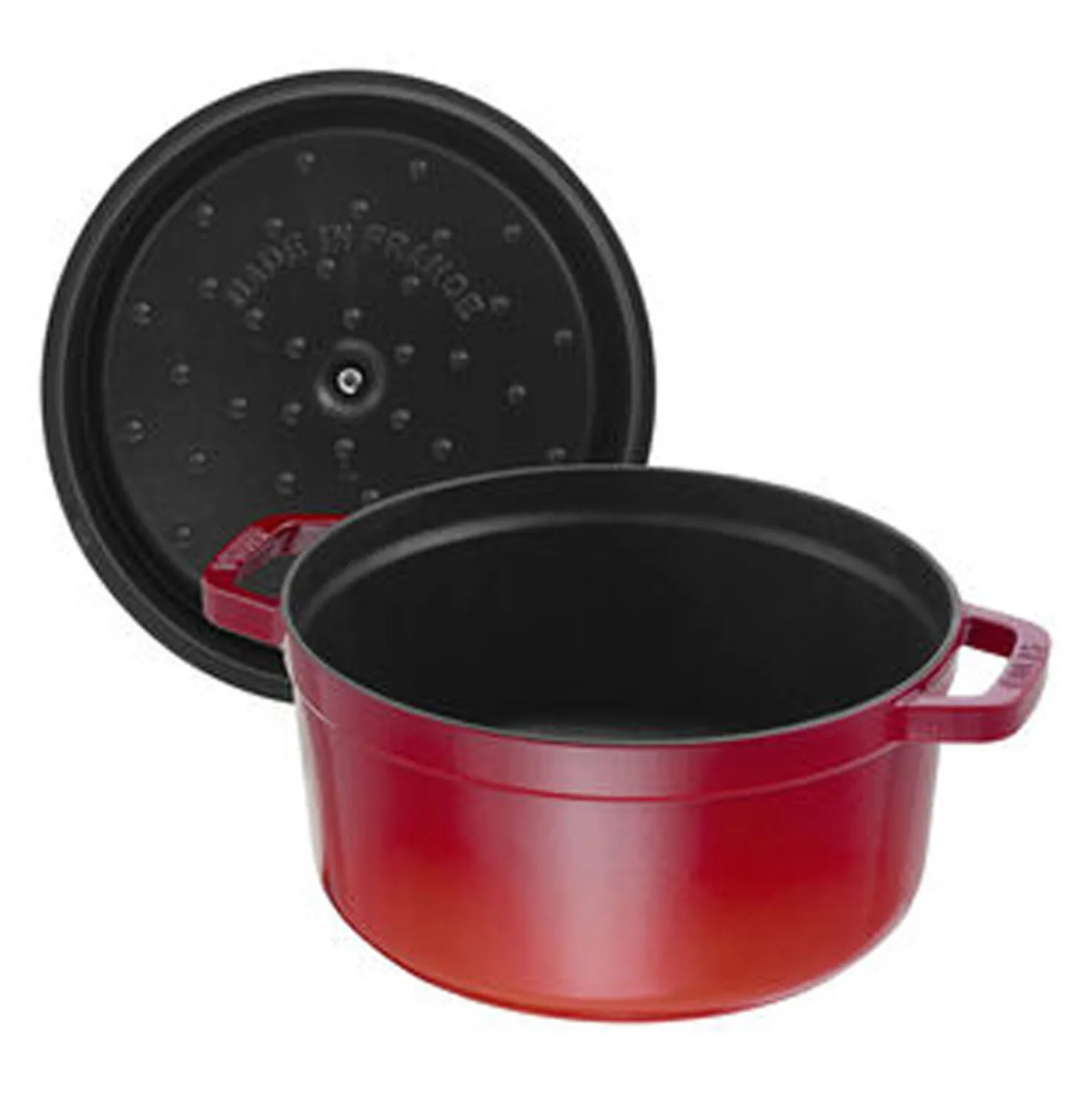 Cocotte 24 cm, Rond(e), Cerise, Fonte